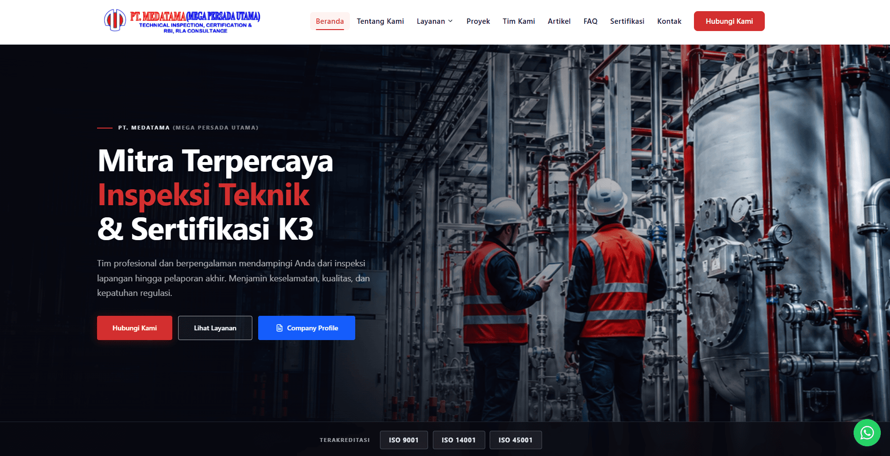 PT Mega Persada Utama Website